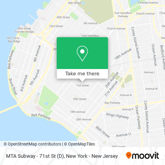 Mapa de MTA Subway - 71st St (D)