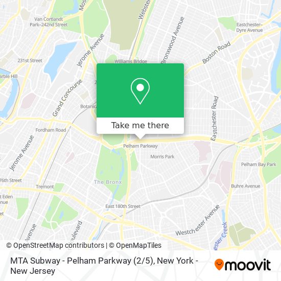 MTA Subway - Pelham Parkway (2 / 5) map