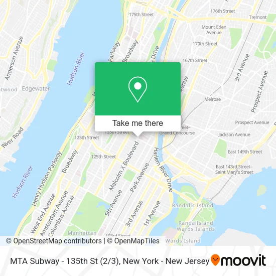 MTA Subway - 135th St (2/3) map