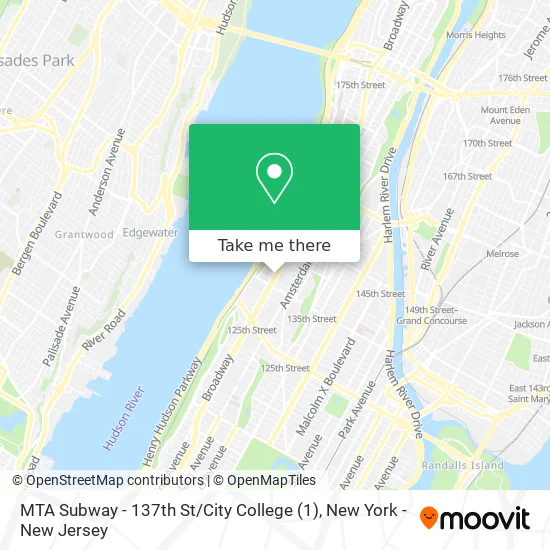 MTA Subway - 137th St / City College map