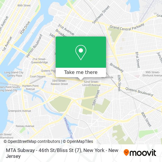 MTA Subway - 46th St / Bliss St (7) map