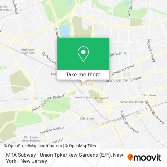 MTA Subway - Union Tpke / Kew Gardens (E / F) map