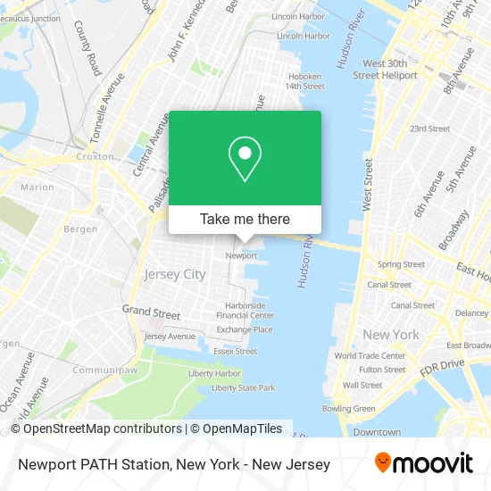 Newport PATH Station map