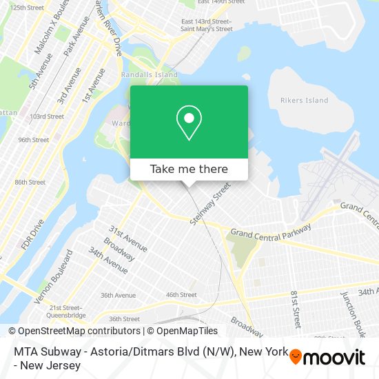 MTA Subway - Astoria / Ditmars Blvd (N / W) map