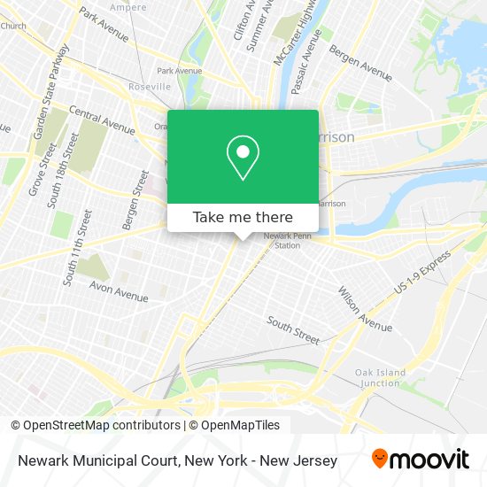 Newark Municipal Court map