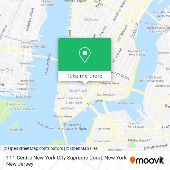 111 Centre New York City Supreme Court map