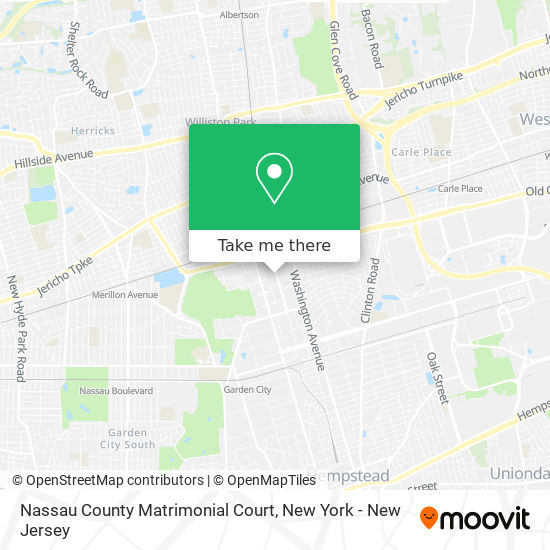 Nassau County Matrimonial Court map
