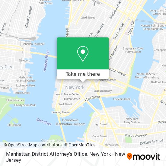 Manhattan District Attorney's Office map