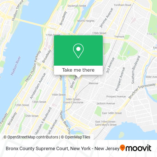 Bronx County Supreme Court map