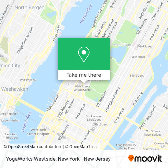 YogaWorks Westside map