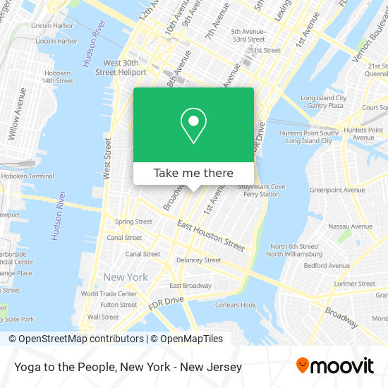 Yoga to the People map