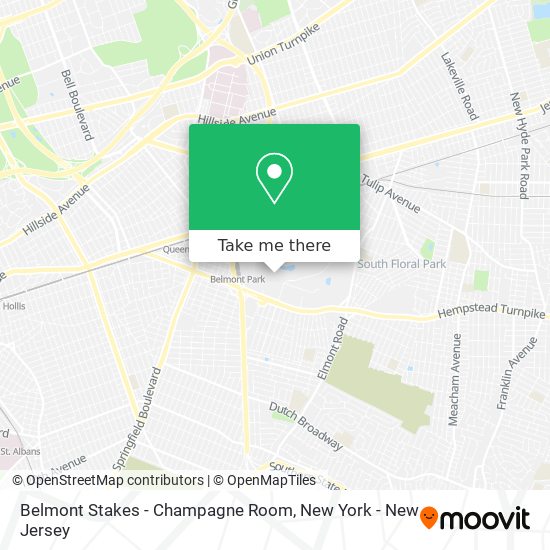 Belmont Stakes - Champagne Room map