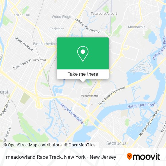 Mapa de meadowland Race Track