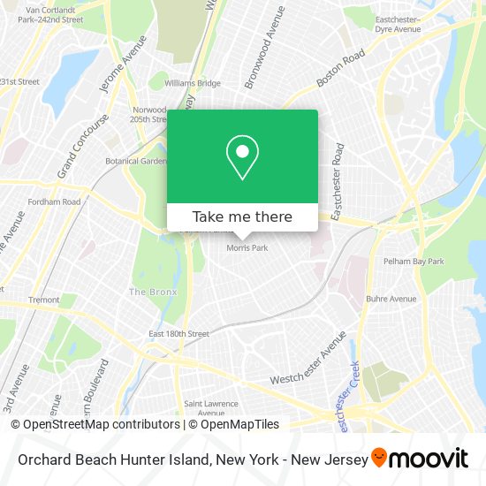 Mapa de Orchard Beach Hunter Island