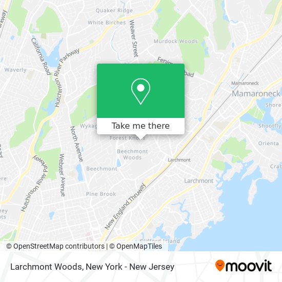 Larchmont Woods map