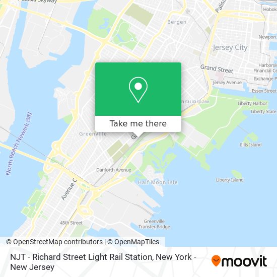 NJT - Richard Street Light Rail Station map