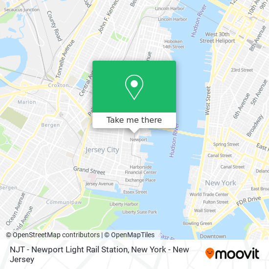 NJT - Newport Light Rail Station map