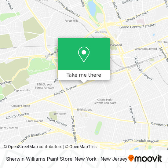 Mapa de Sherwin-Williams Paint Store