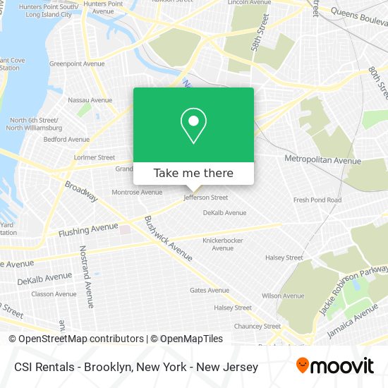 Mapa de CSI Rentals - Brooklyn