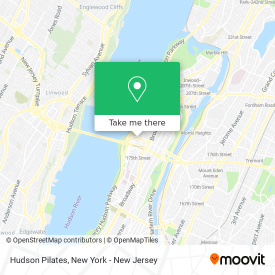 Hudson Pilates map
