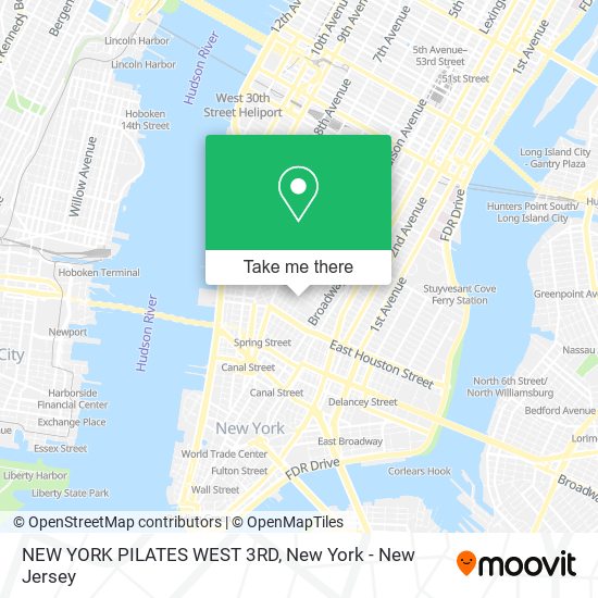 Mapa de NEW YORK PILATES WEST 3RD