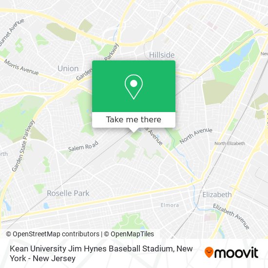 Mapa de Kean University Jim Hynes Baseball Stadium