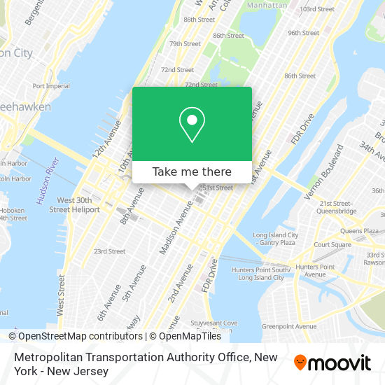 Mapa de Metropolitan Transportation Authority Office