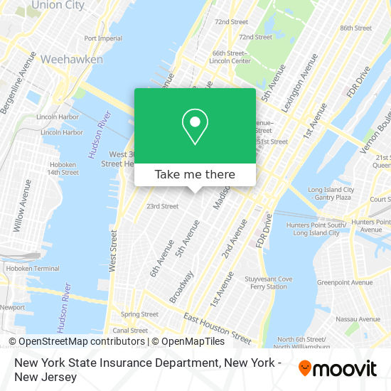 New York State Insurance Department map