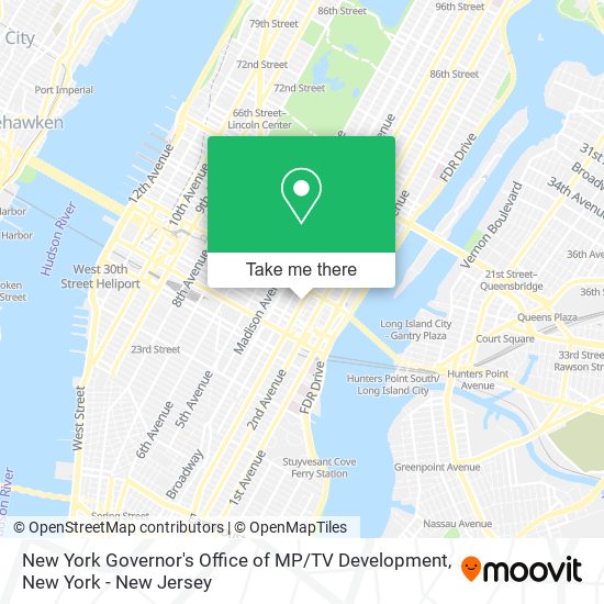 Mapa de New York Governor's Office of MP / TV Development