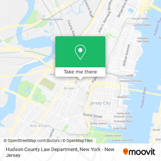 Hudson County Law Department map