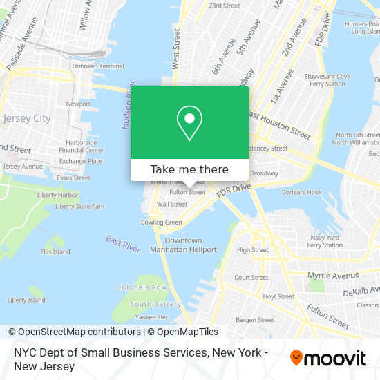 Mapa de NYC Dept of Small Business Services