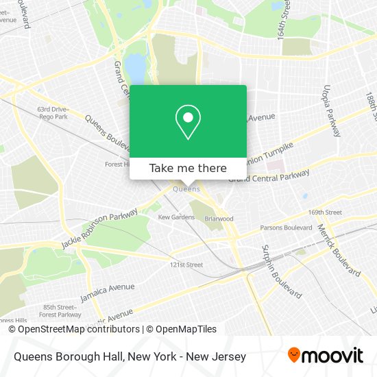 Mapa de Queens Borough Hall