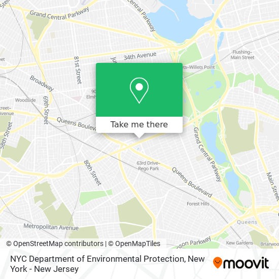 Mapa de NYC Department of Environmental Protection