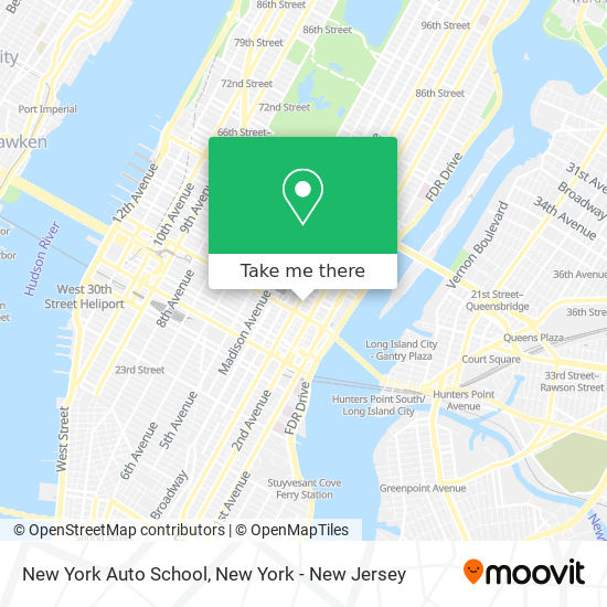 New York Auto School map
