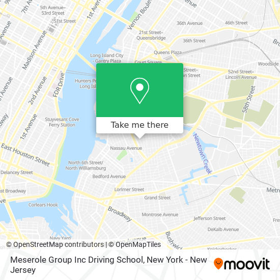 Mapa de Meserole Group Inc Driving School