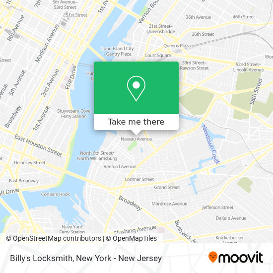 Billy's Locksmith map