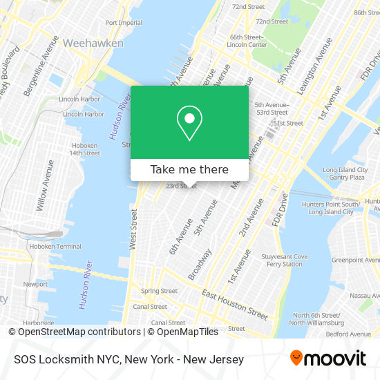 SOS Locksmith NYC map