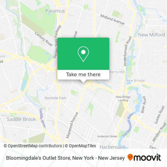 Bloomingdale's Outlet Store map