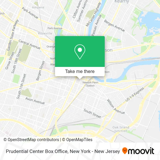 Prudential Center Box Office map