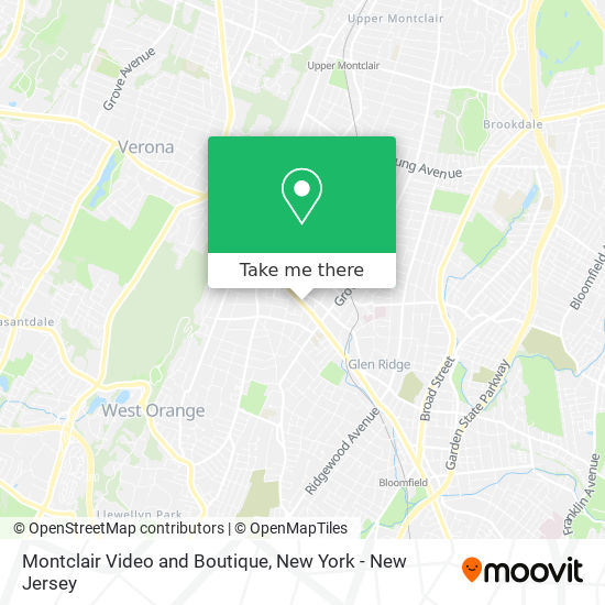 Mapa de Montclair Video and Boutique