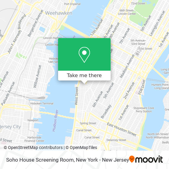 Soho House Screening Room map