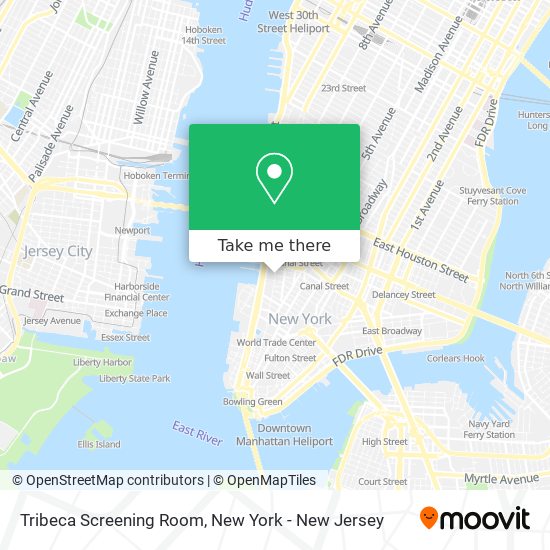 Mapa de Tribeca Screening Room