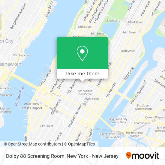 Dolby 88 Screening Room map