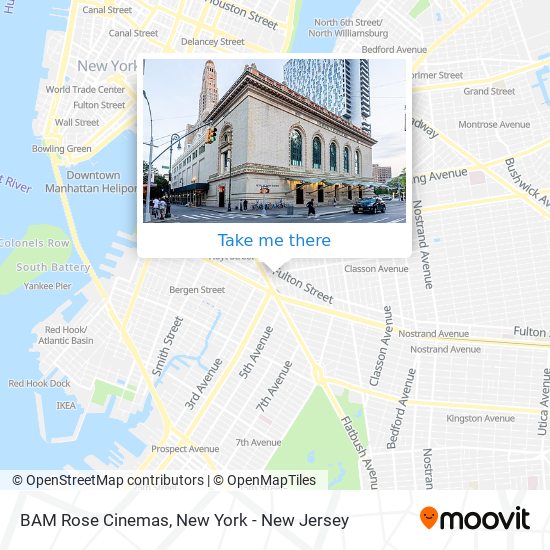 BAM Rose Cinemas map