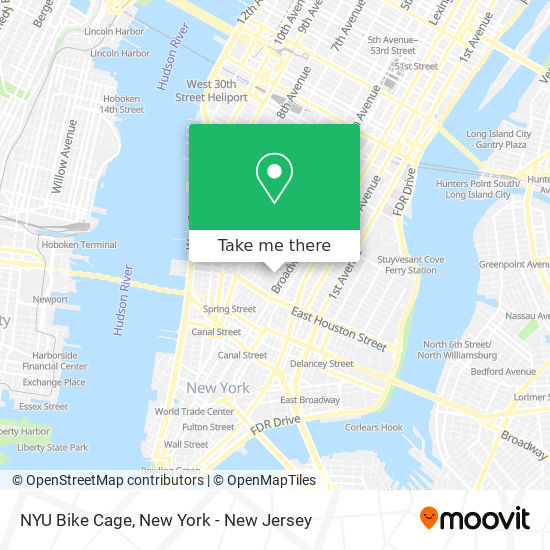 Mapa de NYU Bike Cage