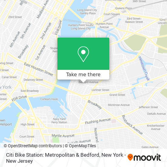 Mapa de Citi Bike Station: Metropolitan & Bedford