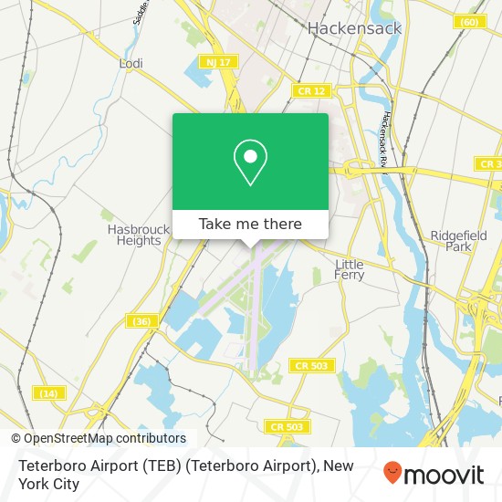 Teterboro Airport (TEB) (Teterboro Airport) map