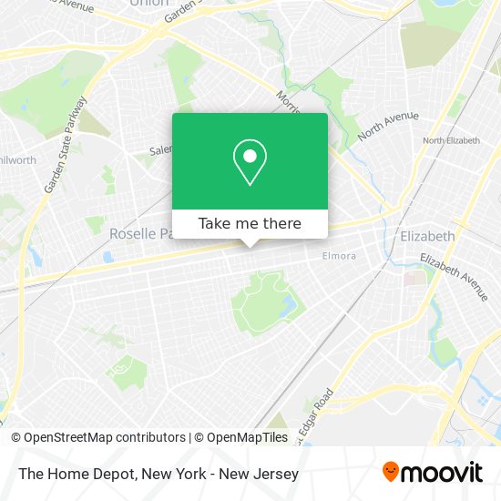 How to get to The Home Depot in Elizabeth, Nj by Bus, Train or Subway?