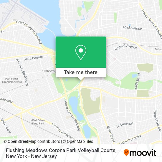 Flushing Meadows Corona Park Volleyball Courts map