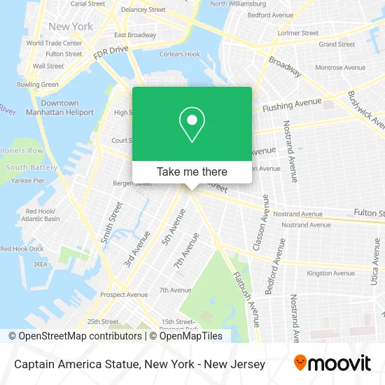 Mapa de Captain America Statue